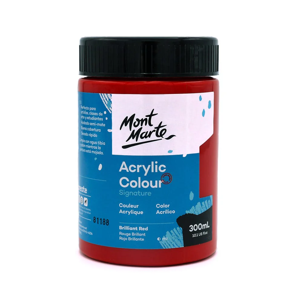 Acrylic Colour Paint Signature 300ml - Brilliant Red