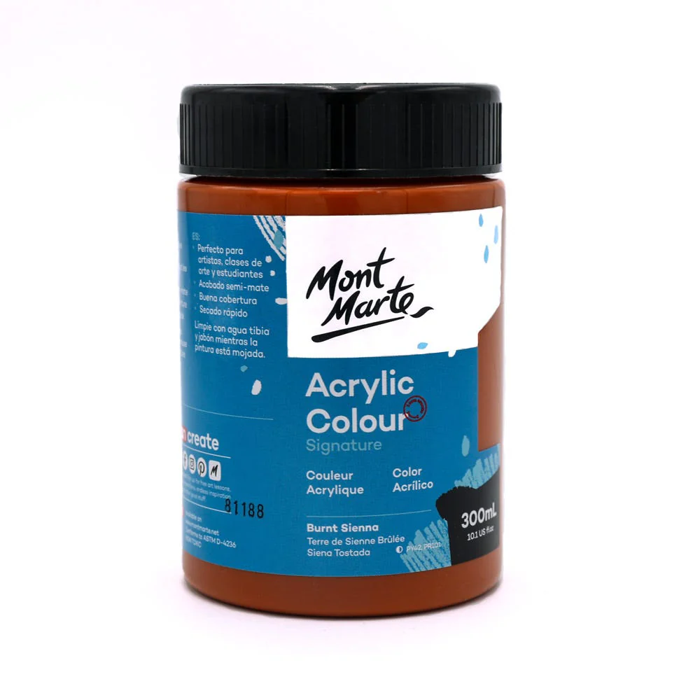 Acrylic Colour Paint Signature 300ml - Burnt Sienna