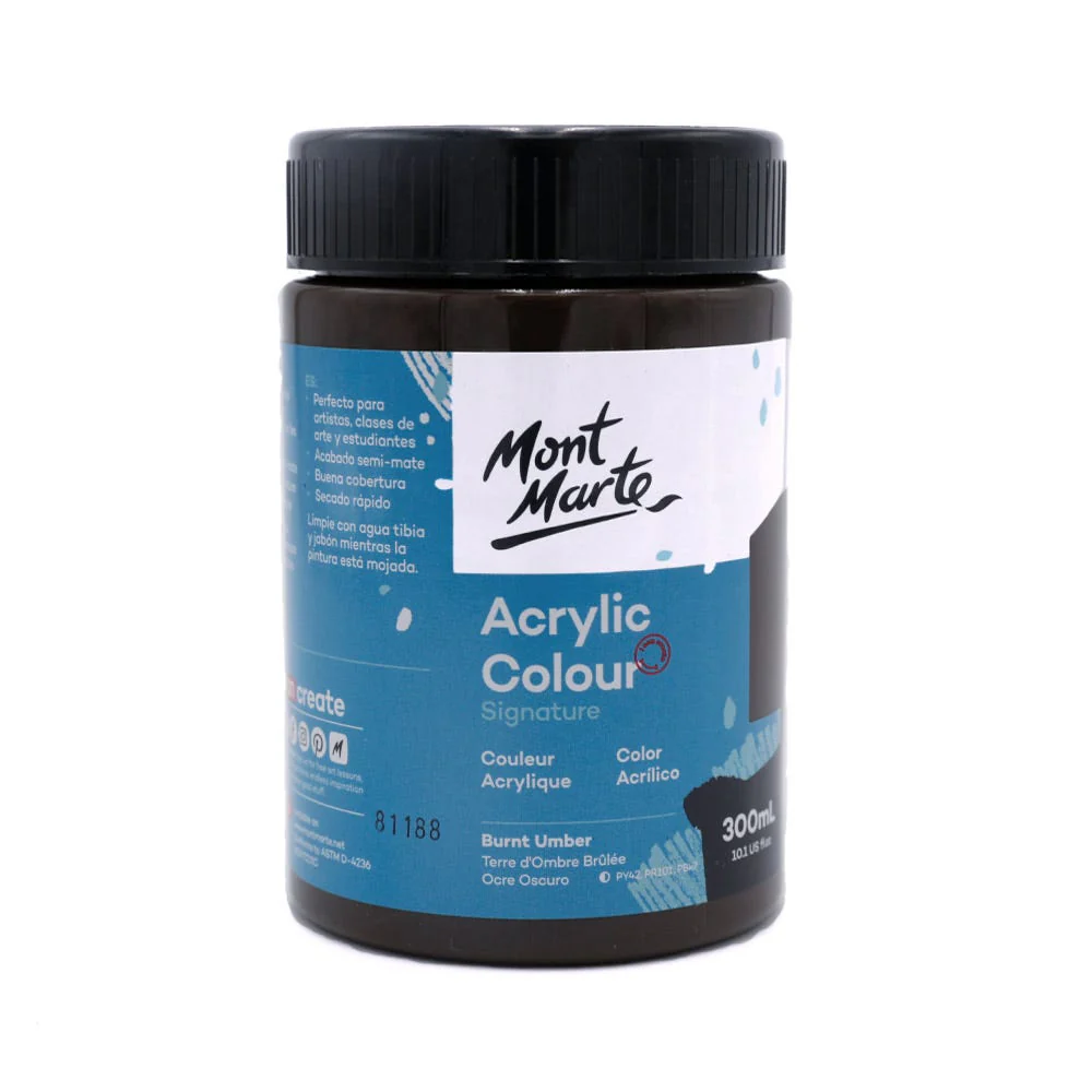 Acrylic Colour Paint Signature 300ml - Burnt Umber