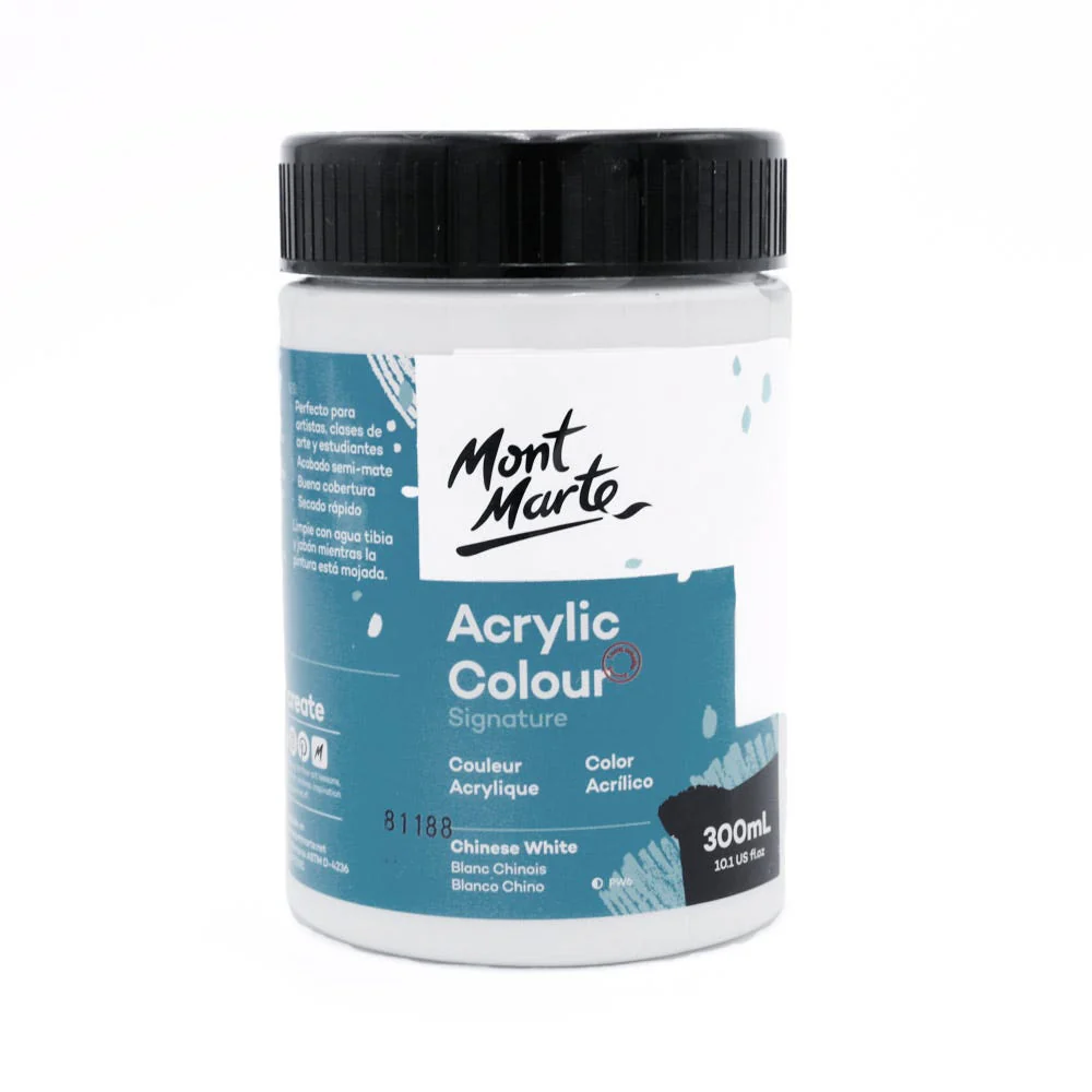 Acrylic Colour Paint Signature 300ml - Chinese White - Image 3