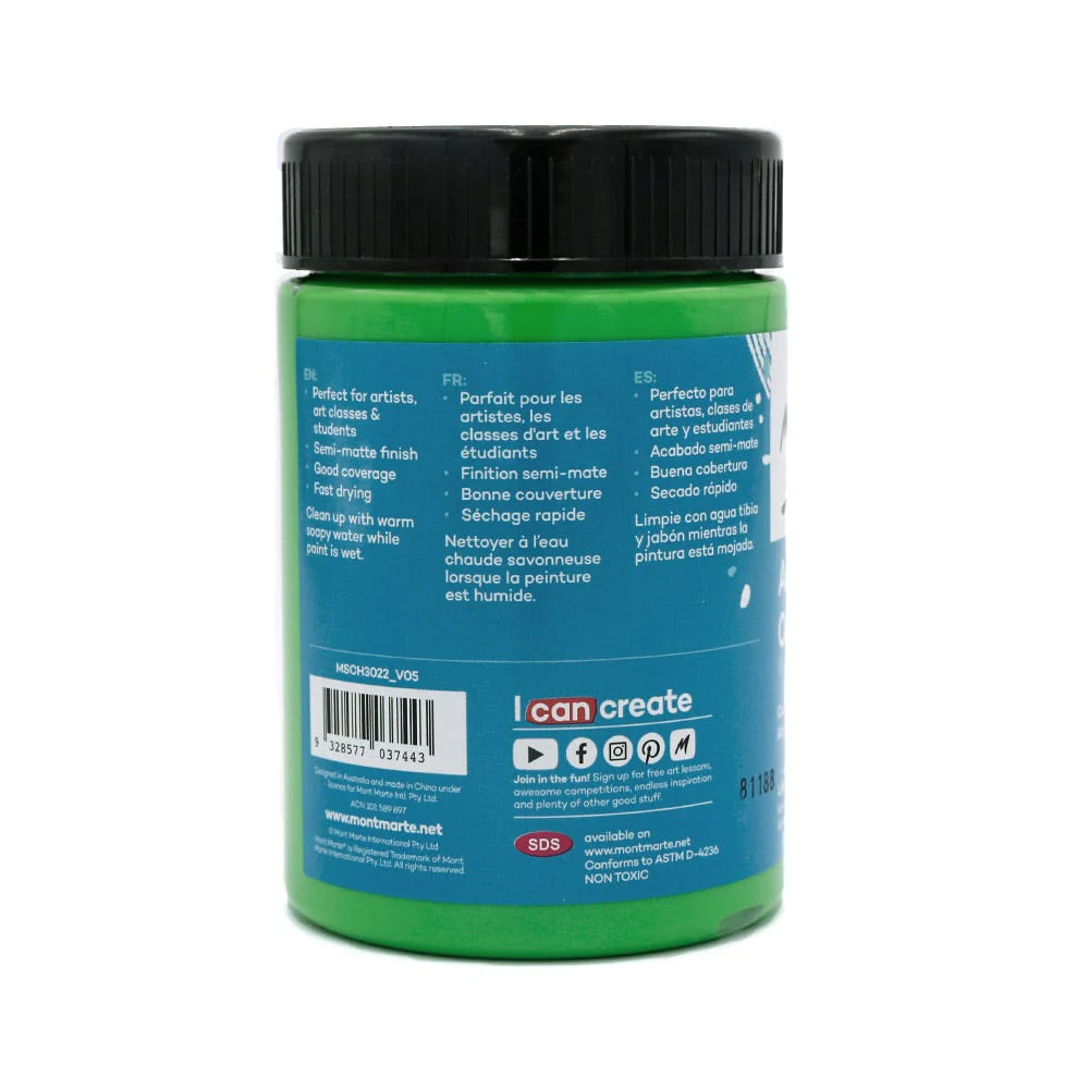 Acrylic Colour Paint Signature 300ml - Light Green - Image 2