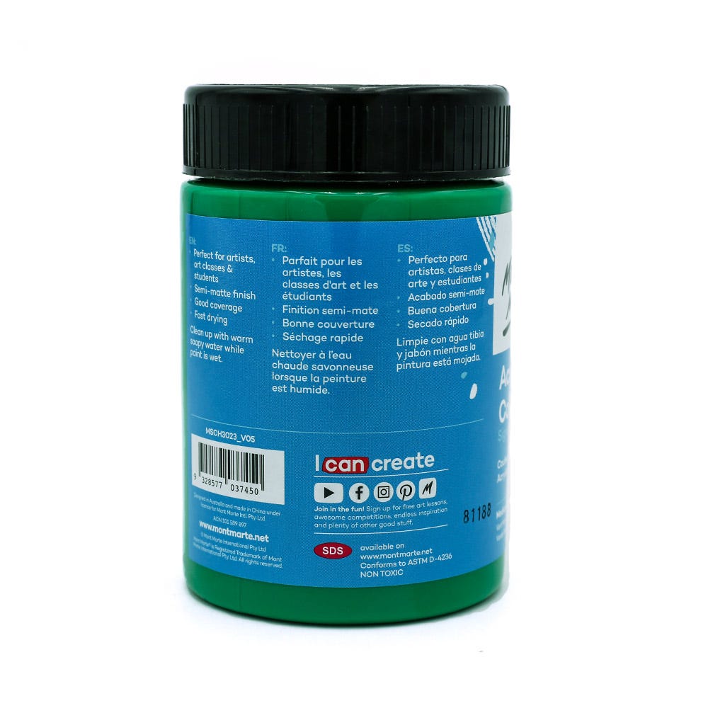 Acrylic Colour Paint Signature 300ml - Mid Green - Image 2