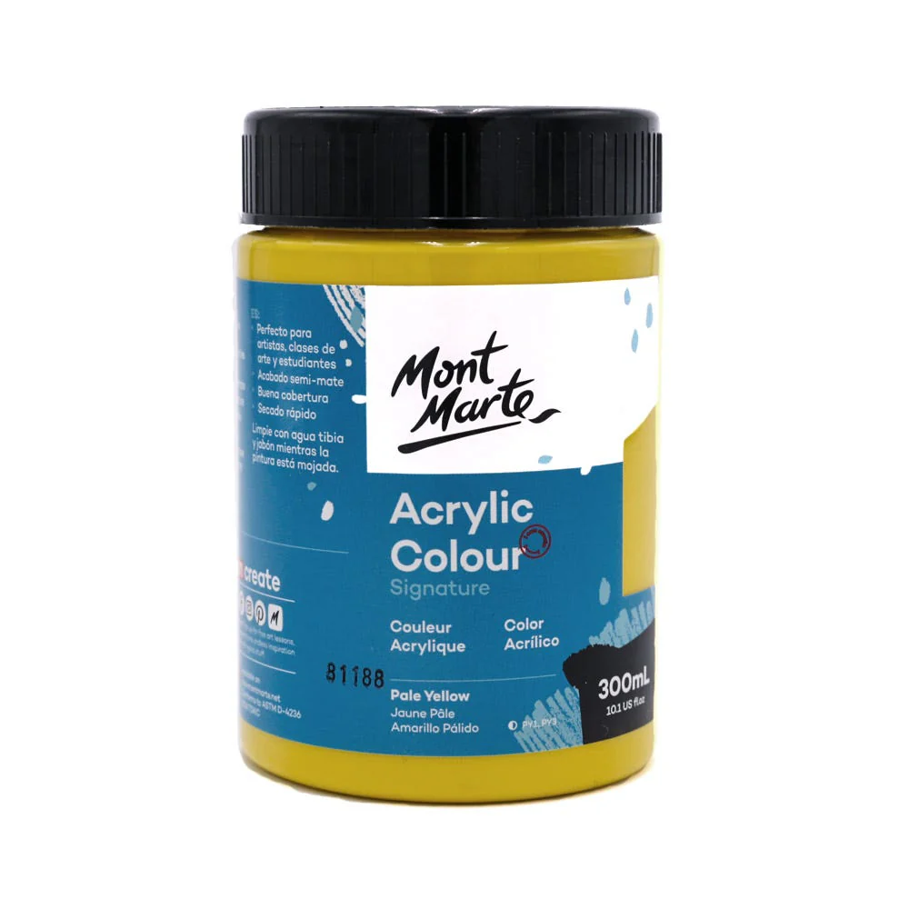 Acrylic Colour Paint Signature 300ml - Pale Yellow