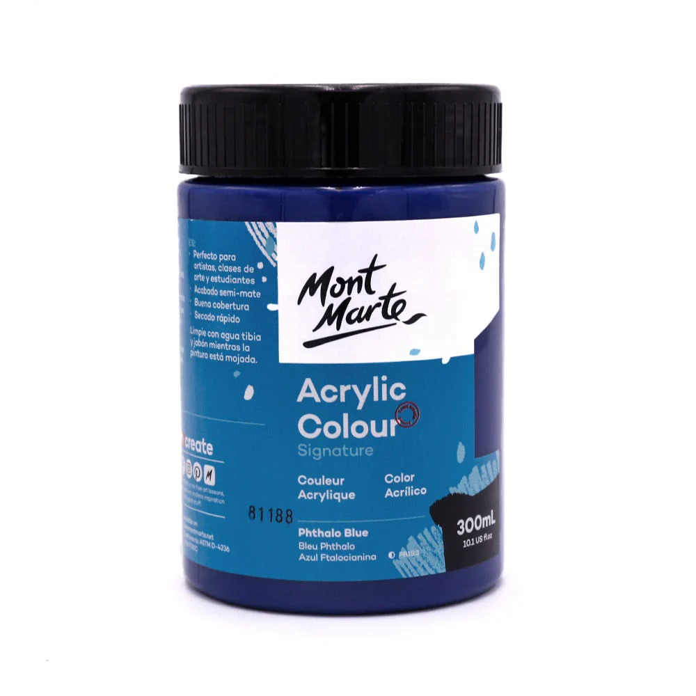 Acrylic Colour Paint Signature 300ml - Phthalo Blue - Image 3
