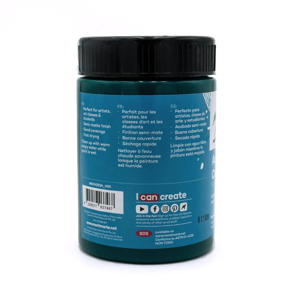 Acrylic Colour Paint Signature 300ml - Phthalo Green - Image 2