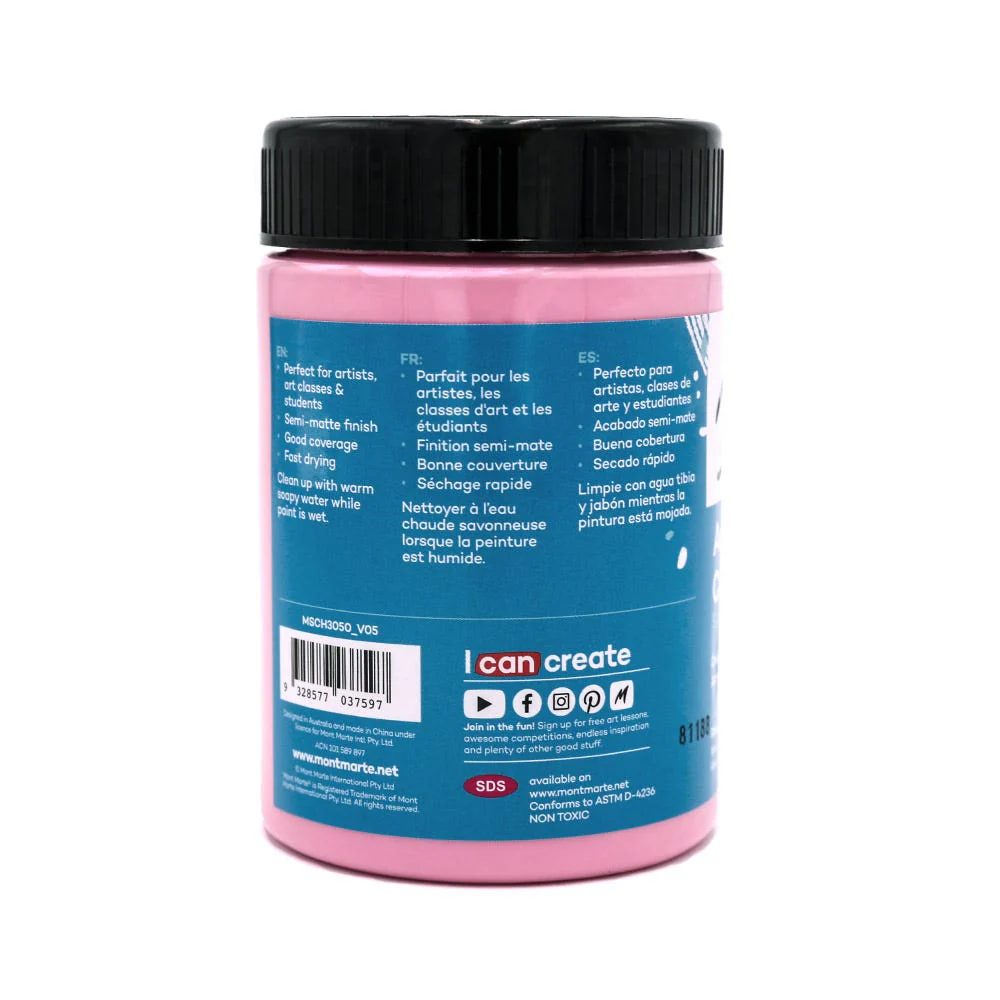 Acrylic Colour Paint Signature 300ml - Pink - Image 2