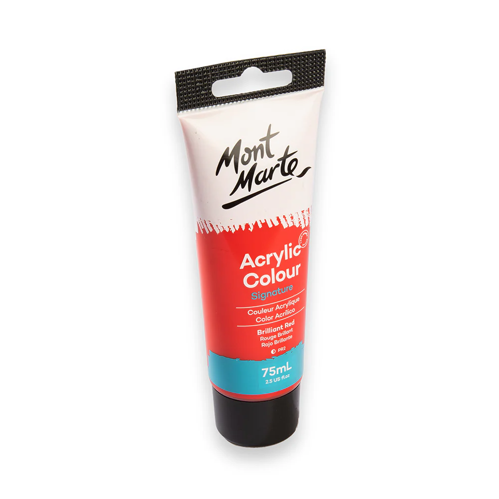 Acrylic Colour Paint Signature 75ml Tube - Brilliant Red - Image 3