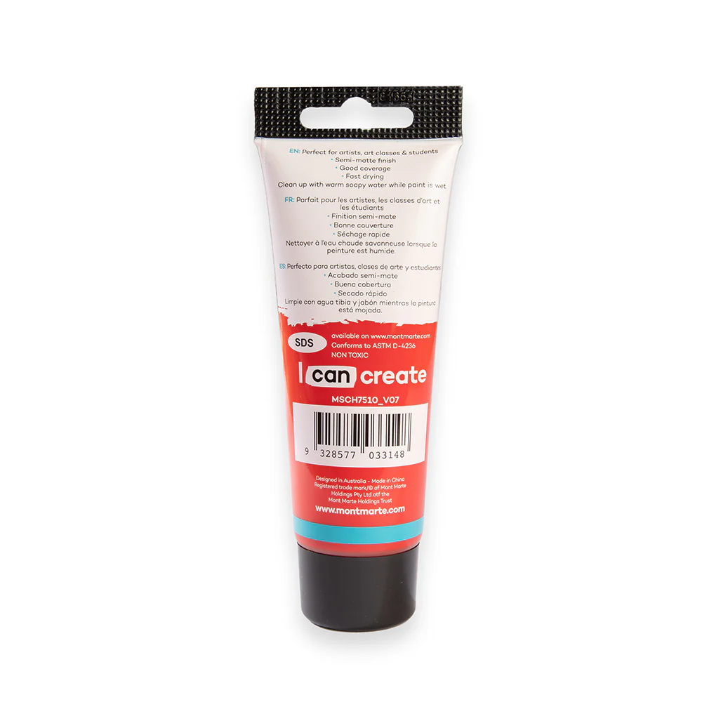 Acrylic Colour Paint Signature 75ml Tube - Brilliant Red - Image 4