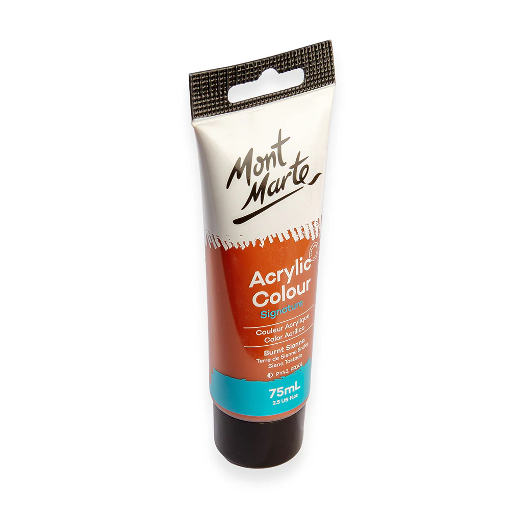 Acrylic Colour Paint Signature 75ml Tube - Burnt Sienna - Image 3