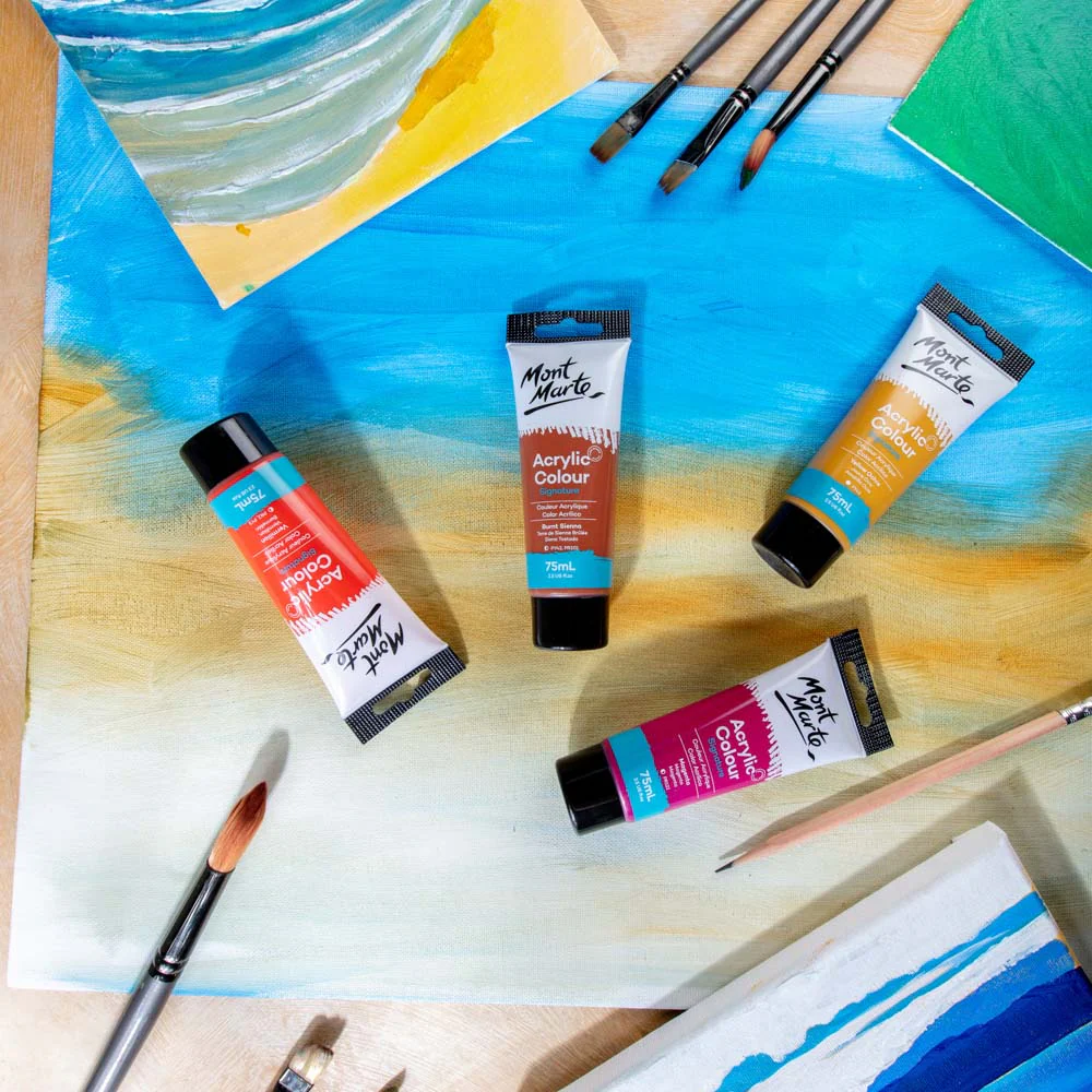 Acrylic Colour Paint Signature 75ml Tube - Burnt Sienna - Image 8