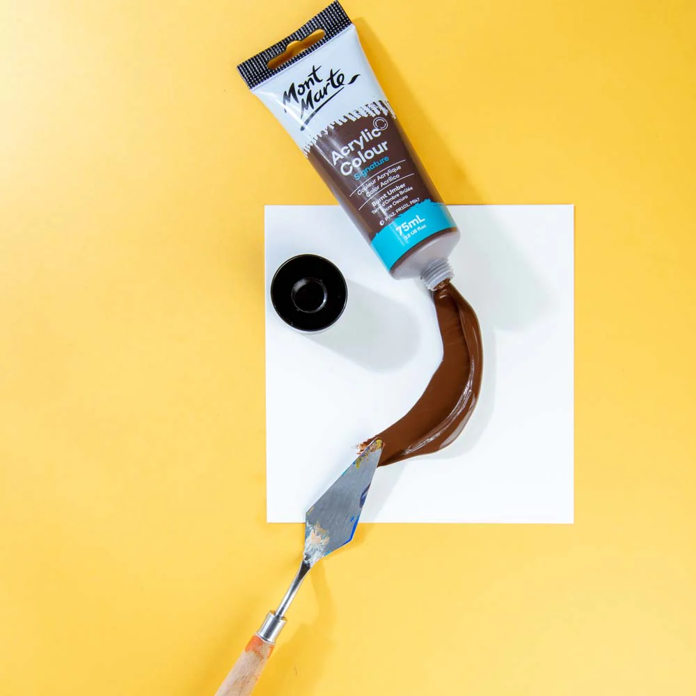 Acrylic Colour Paint Signature 75ml Tube - Burnt Umber - Image 2