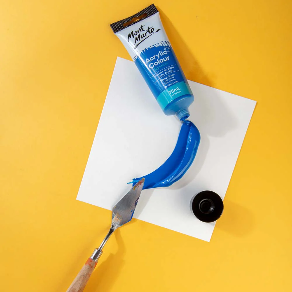 Acrylic Colour Paint Signature 75ml Tube - Deep Cyan - Image 2