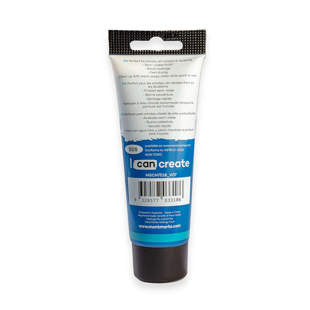 Acrylic Colour Paint Signature 75ml Tube - Deep Cyan - Image 4