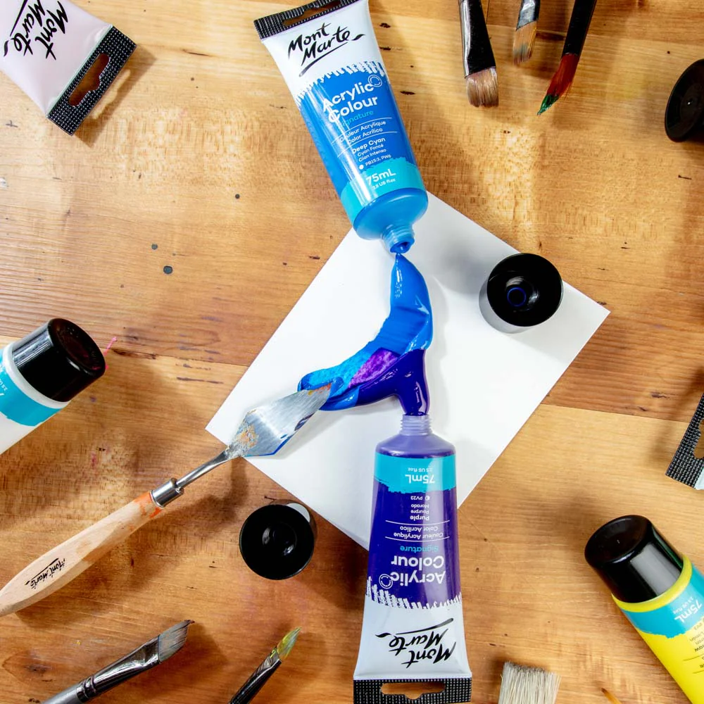 Acrylic Colour Paint Signature 75ml Tube - Deep Cyan - Image 5
