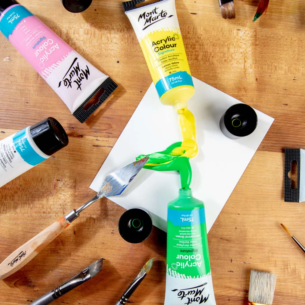 Acrylic Colour Paint Signature 75ml Tube - Monastral Green - Image 5