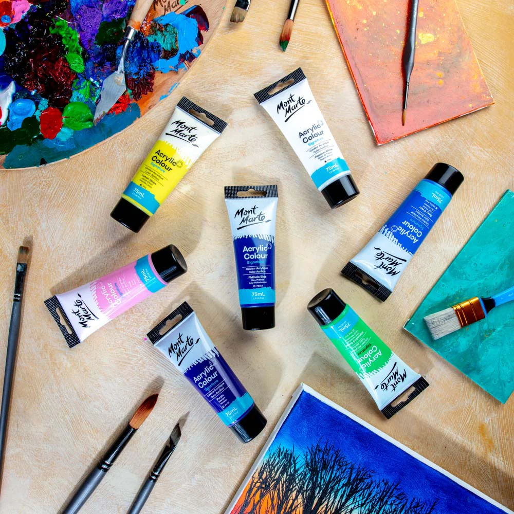 Acrylic Colour Paint Signature 75ml - Phthalo Blue - Image 8