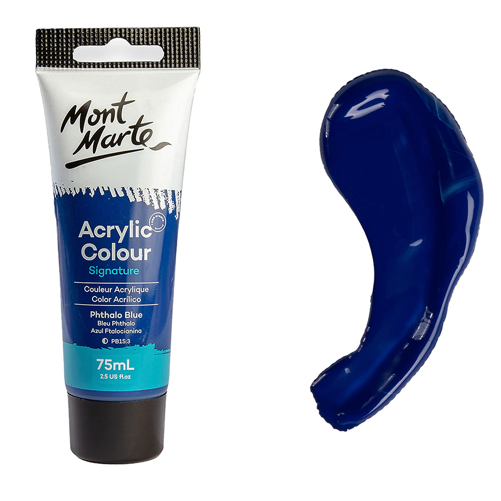 Acrylic Colour Paint Signature 75ml - Phthalo Blue - Image 9