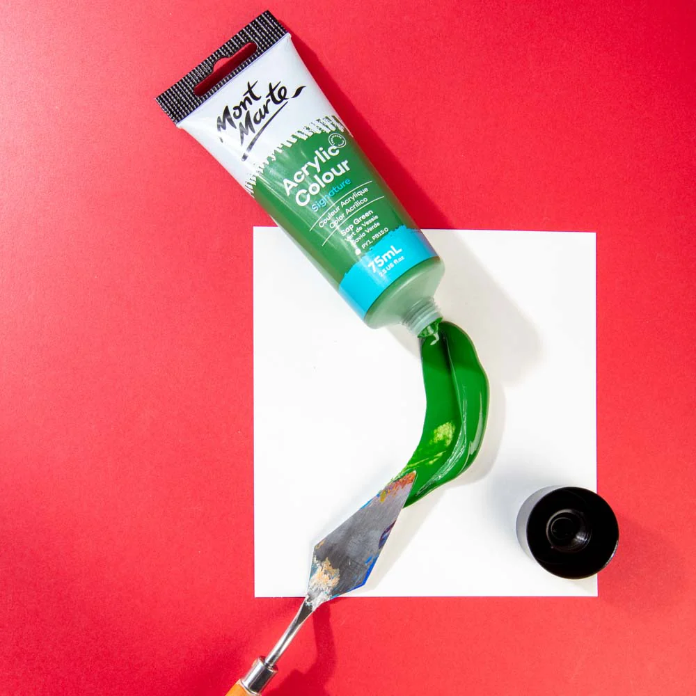 Acrylic Colour Paint Signature 75ml Tube - Sap Green - Image 2