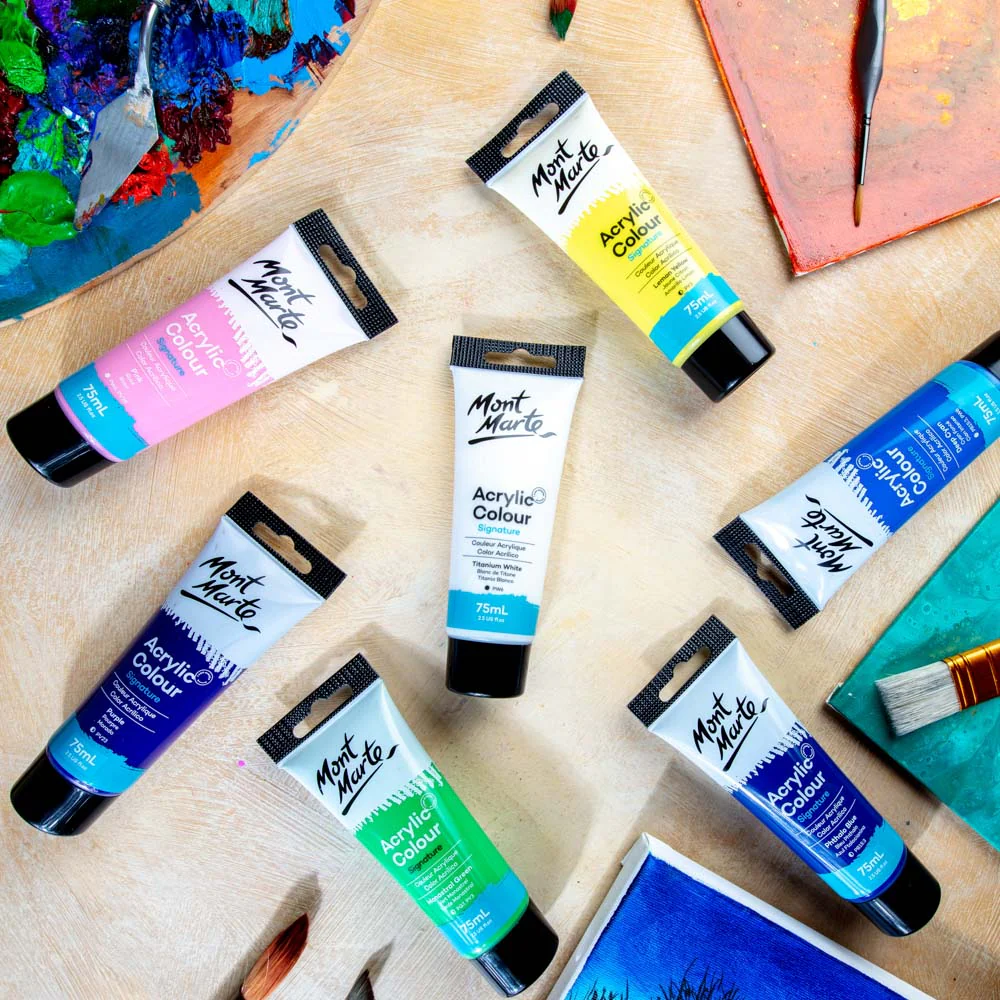Acrylic Colour Paint Signature 75ml - Titanium White - Image 7