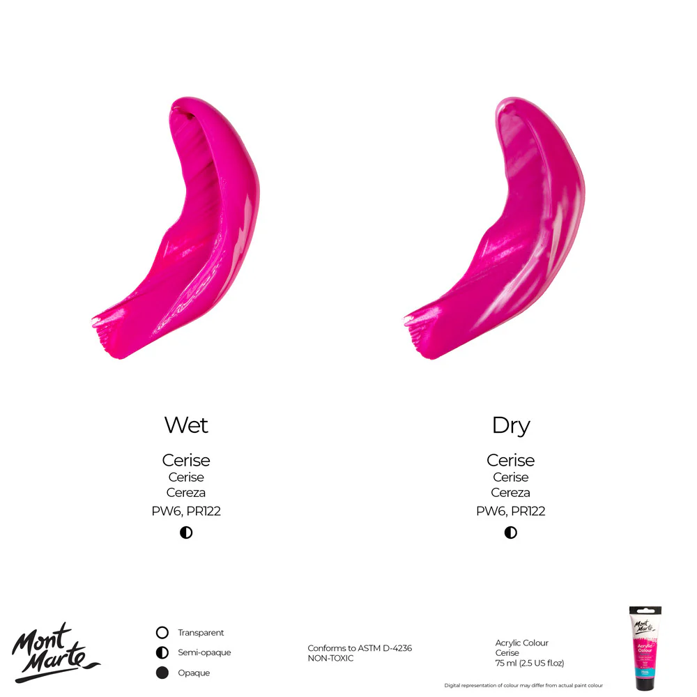 Acrylic Colour Paint Signature 75ml Tube - Cerise - Image 10