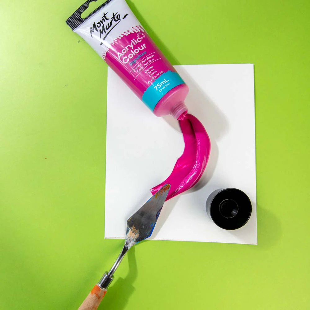 Acrylic Colour Paint Signature 75ml Tube - Cerise - Image 2