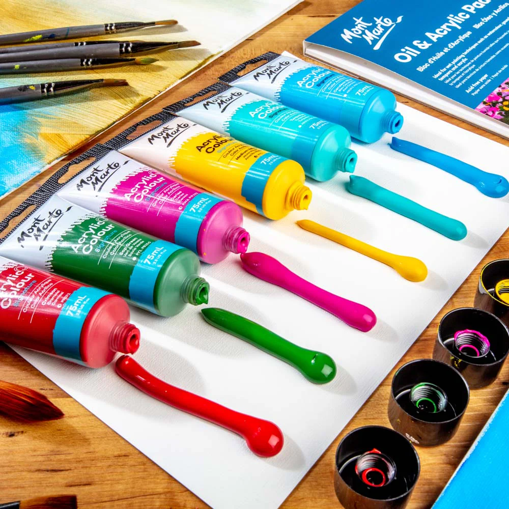 Acrylic Colour Paint Signature 75ml Tube - Cerise - Image 6