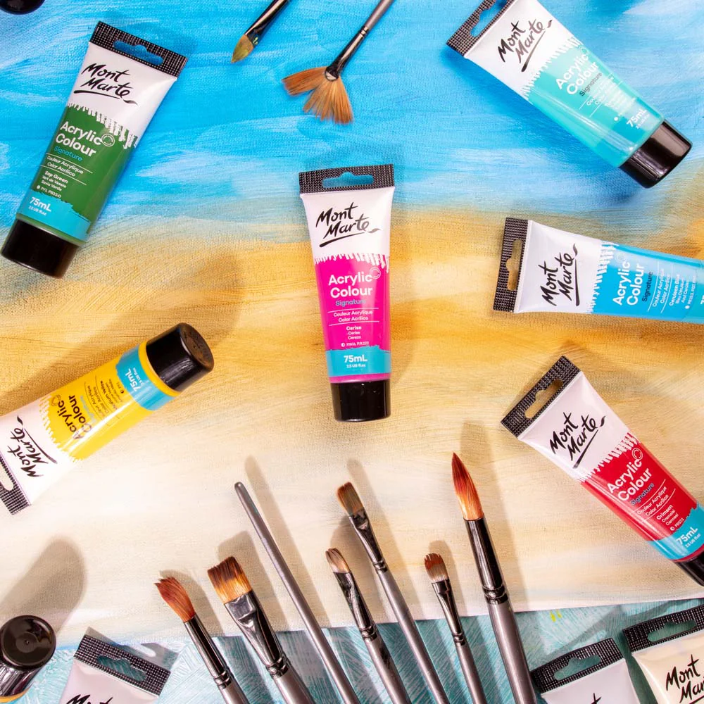 Acrylic Colour Paint Signature 75ml Tube - Cerise - Image 9