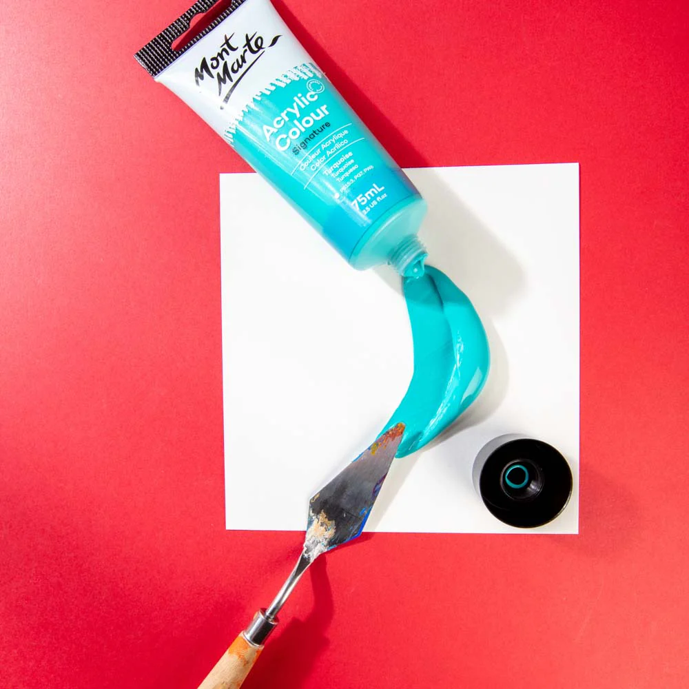 Acrylic Colour Paint Signature 75ml Tube - Turquoise - Image 2