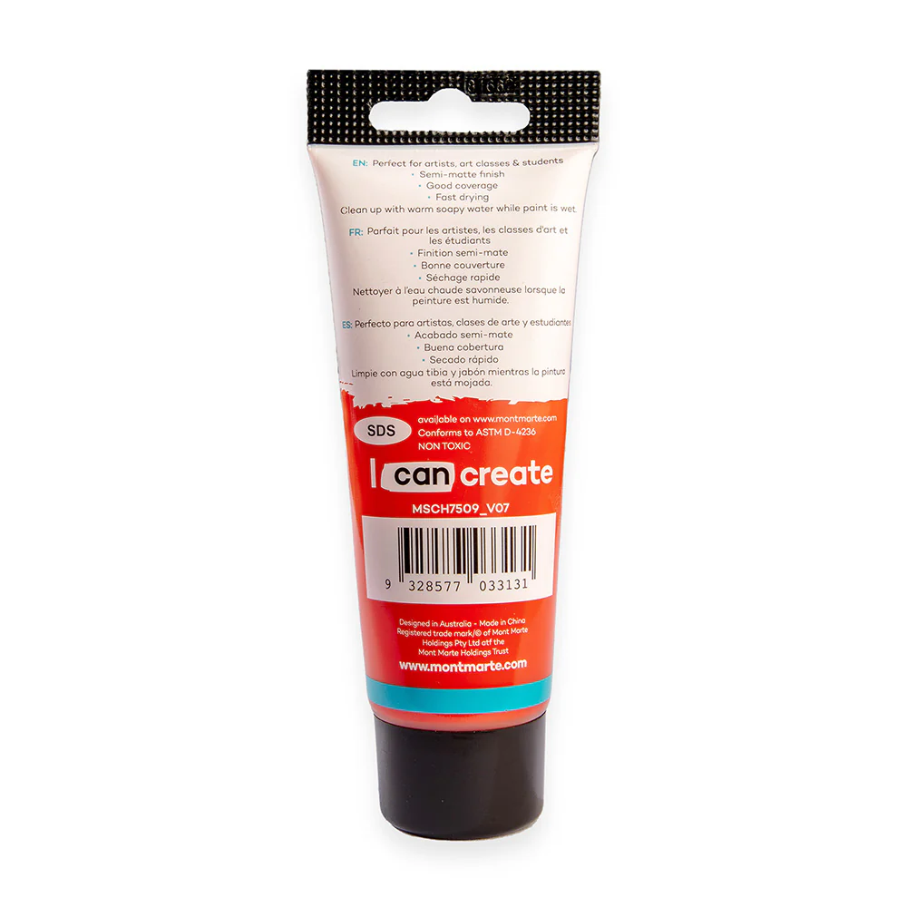 Acrylic Colour Paint Signature 75ml Tube - Vermilion - Image 4