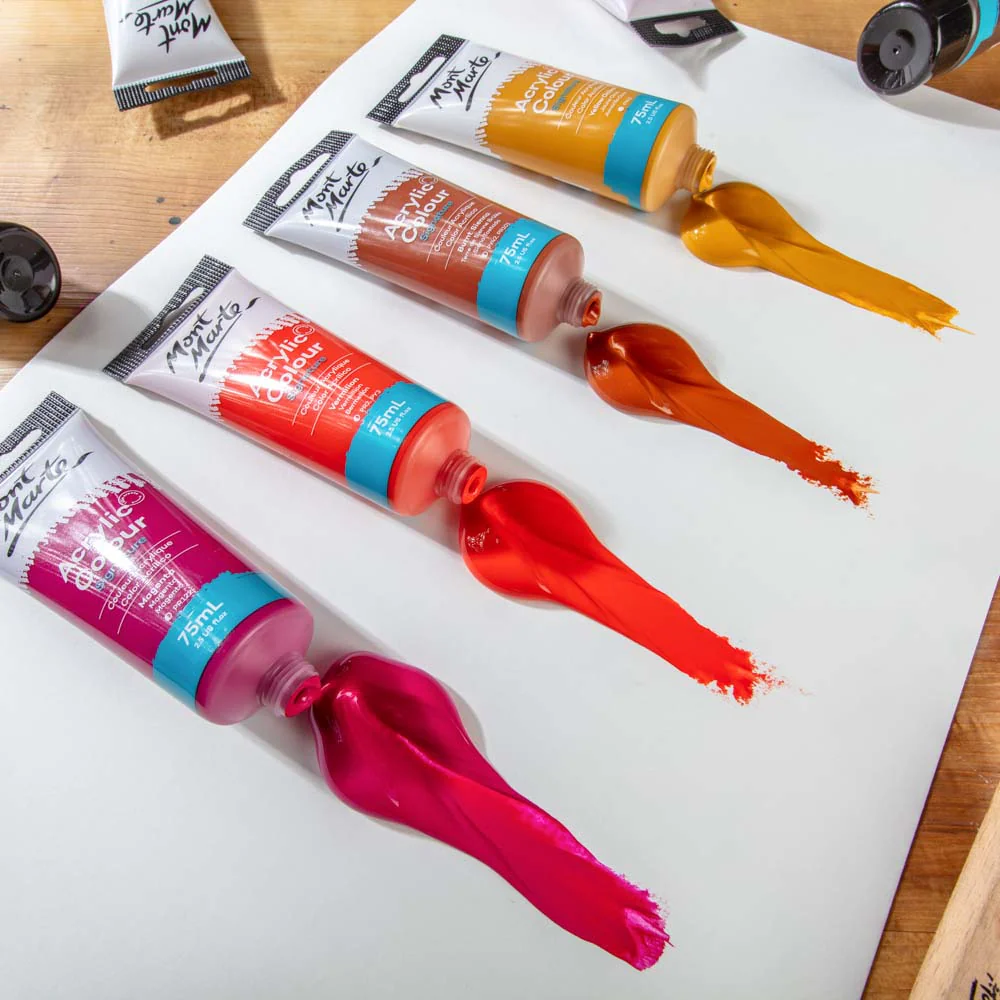 Acrylic Colour Paint Signature 75ml Tube - Vermilion - Image 5