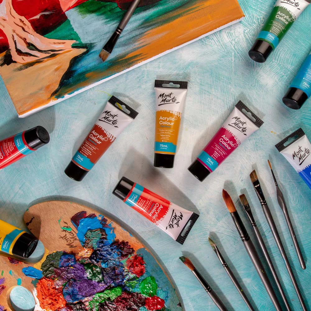 Acrylic Colour Paint Signature 75ml Tube - Yellow Ochre - Image 9