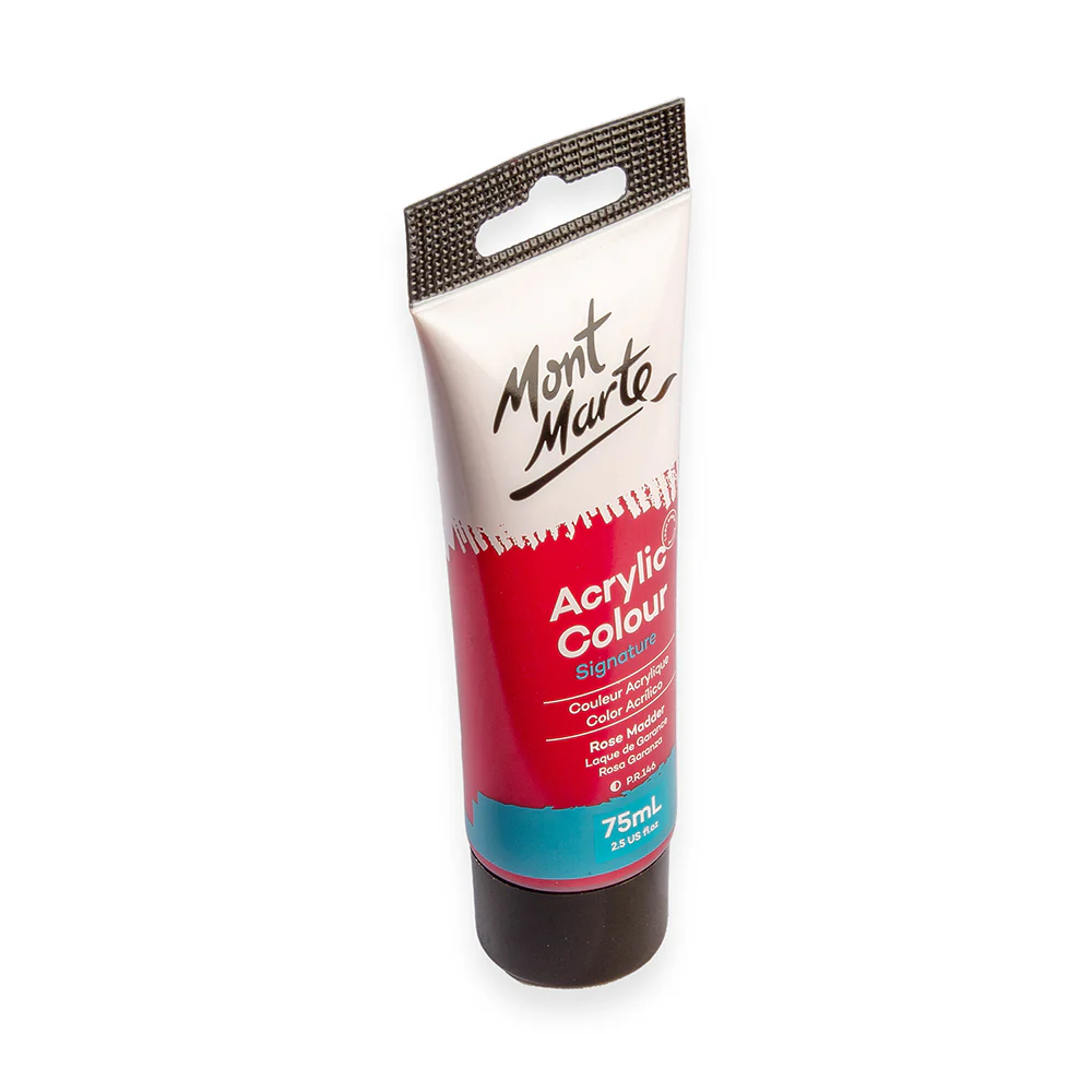 Acrylic Colour Paint Signature 75ml Tube - Rose Madder - Image 3