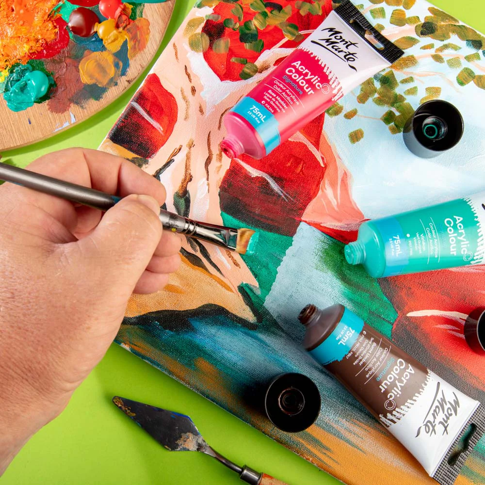 Acrylic Colour Paint Signature 75ml Tube - Rose Madder - Image 7