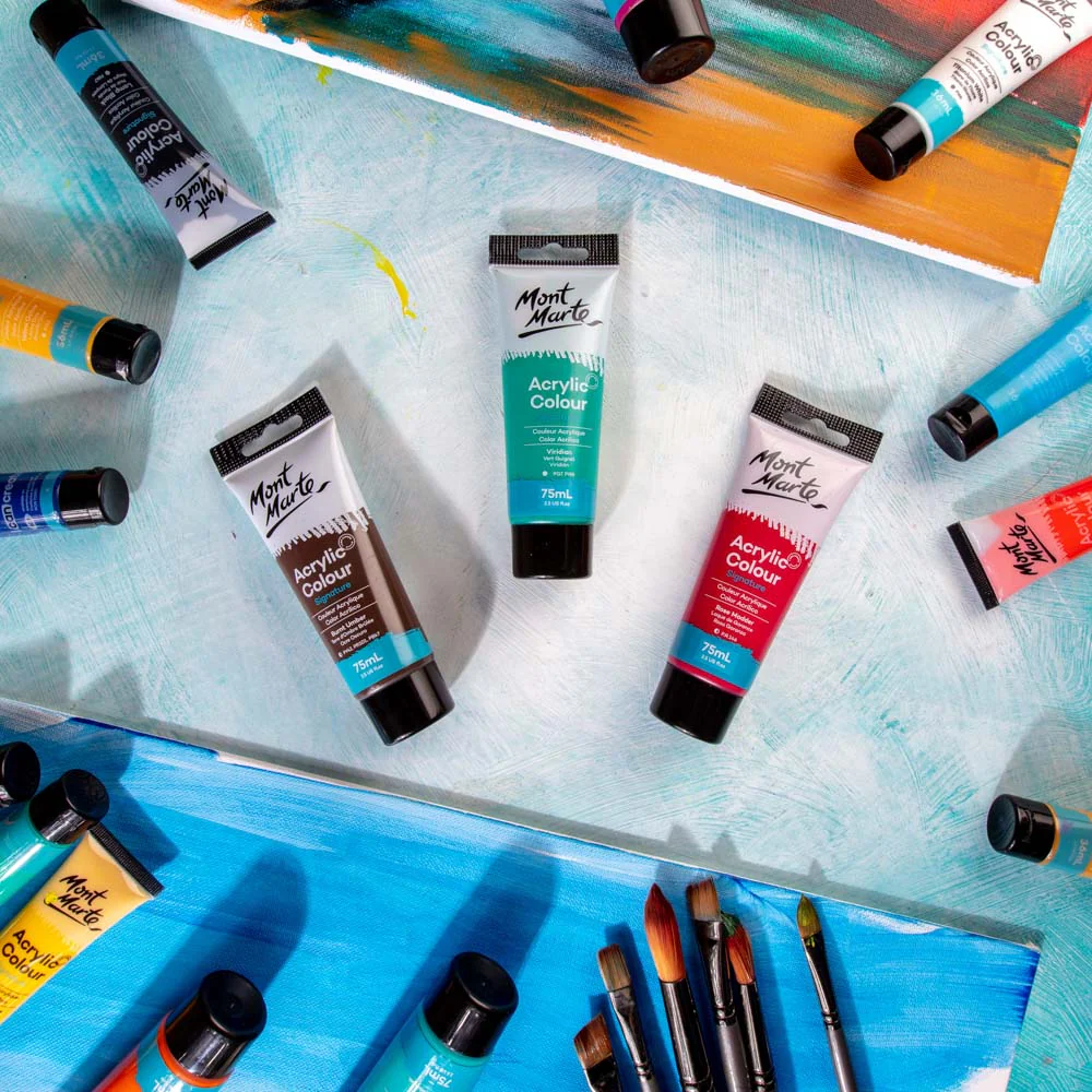 Acrylic Colour Paint Signature 75ml Tube - Rose Madder - Image 9