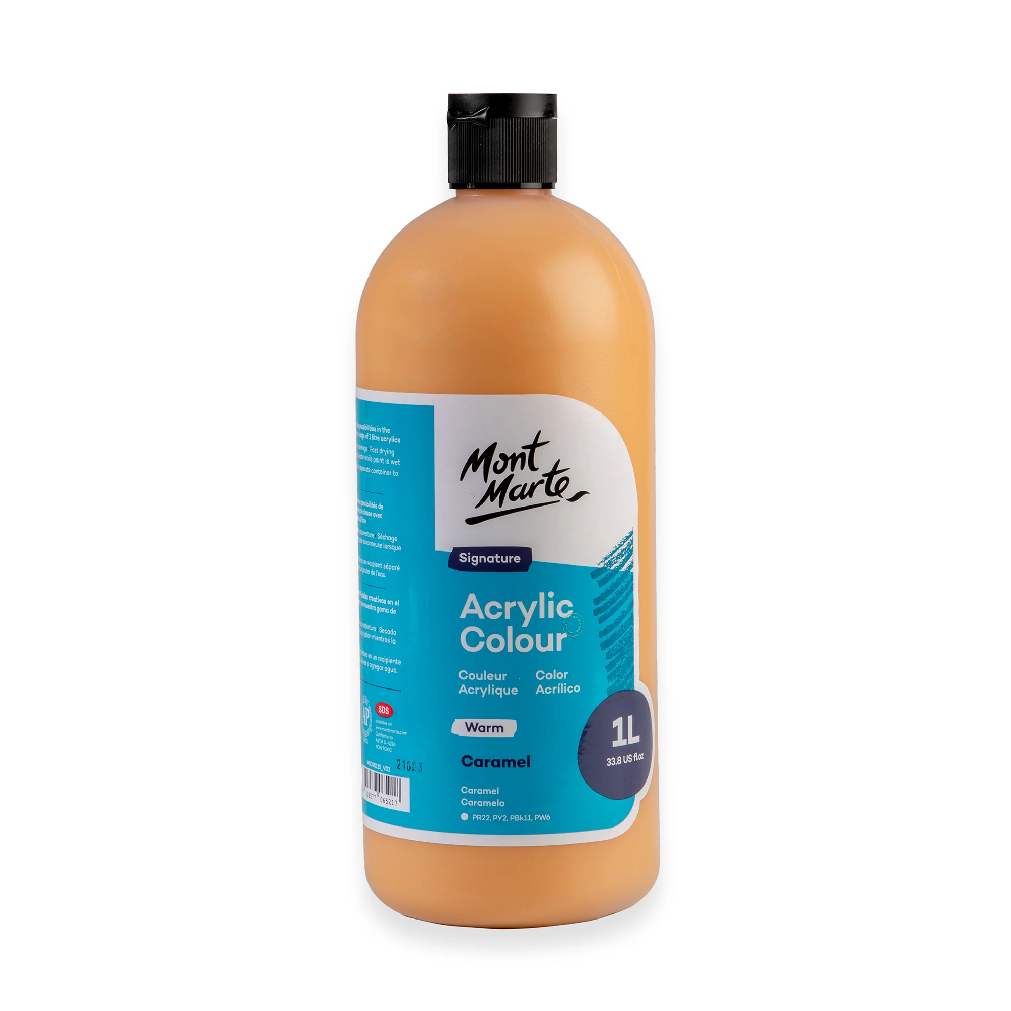 Acrylic Colour Signature 1L Squeeze Bottle - Caramel