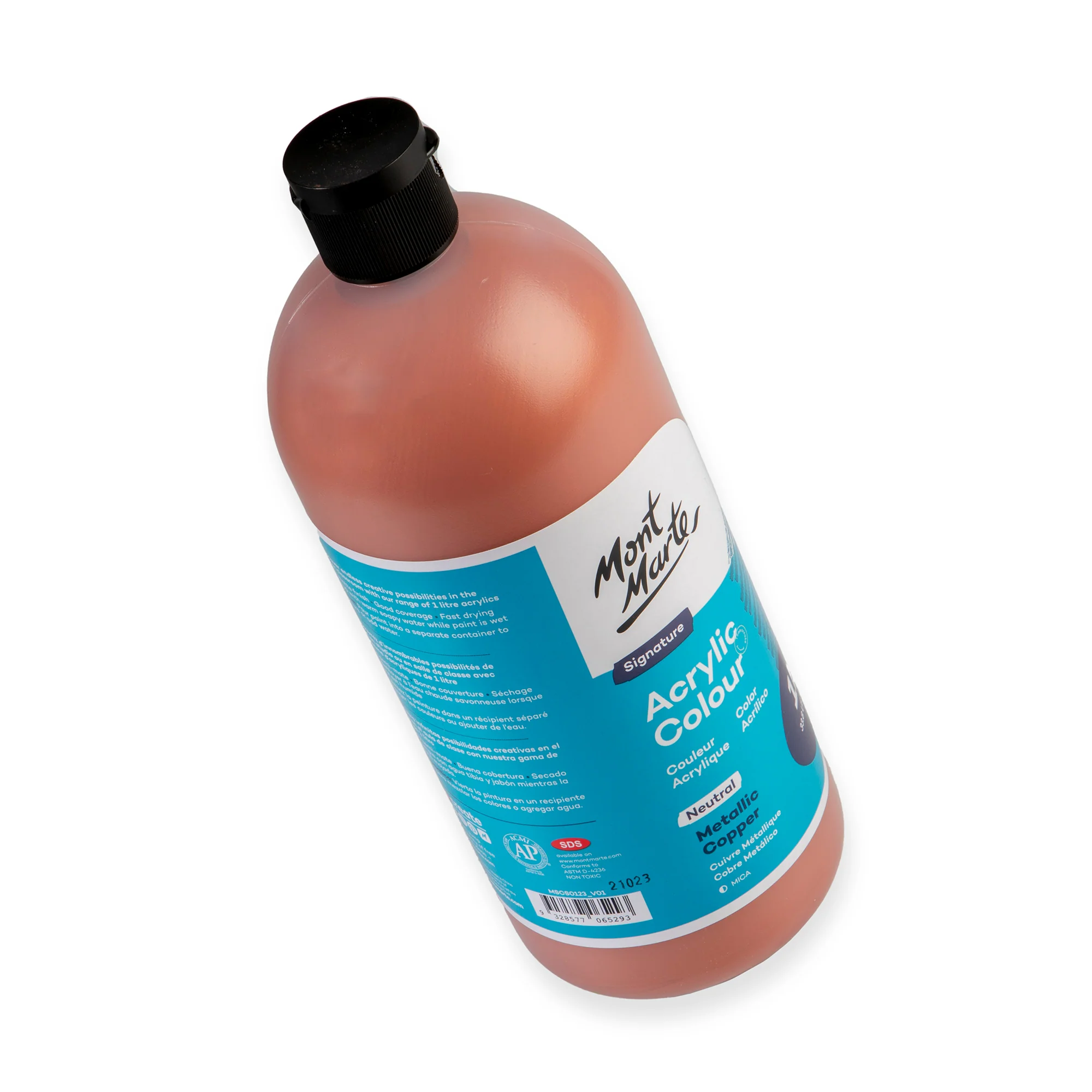 Acrylic Colour Signature 1L Squeeze Bottle - Metallic Copper - Image 3