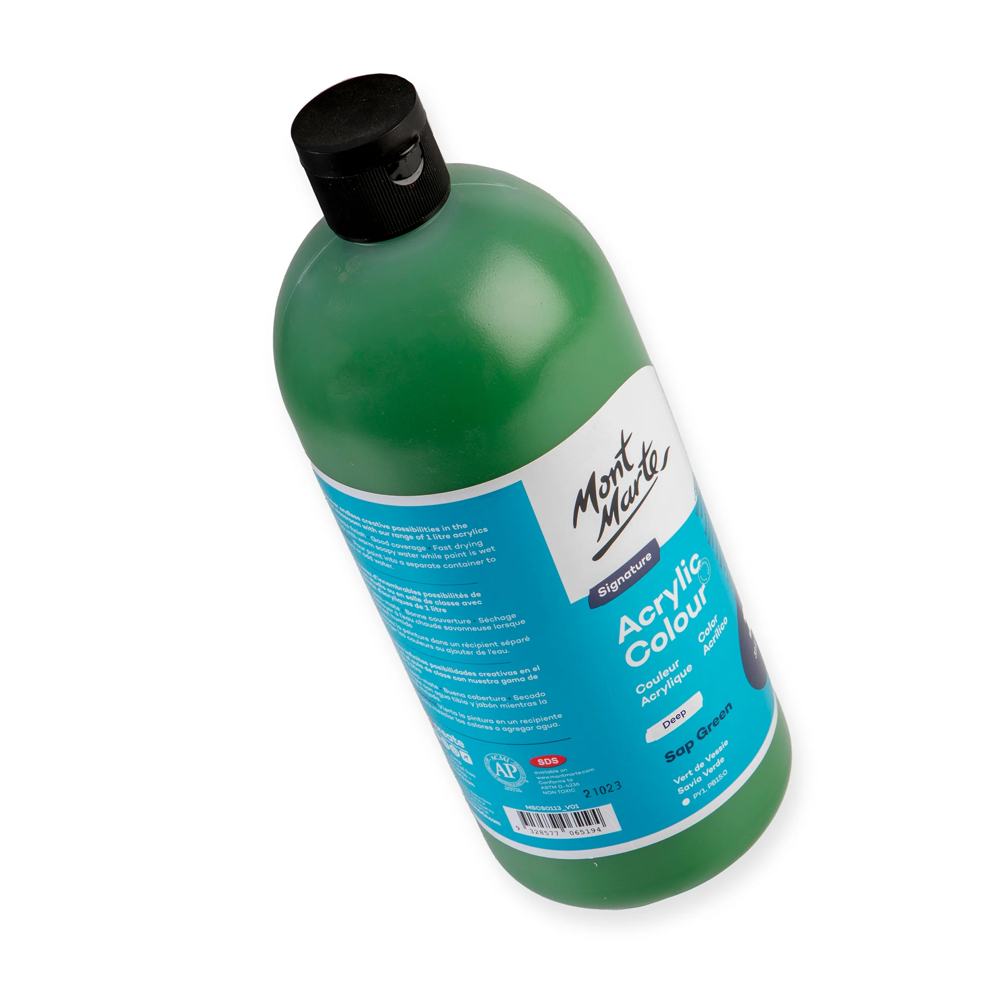 Acrylic Colour Signature 1L Squeeze Bottle - Sap Green - Image 3