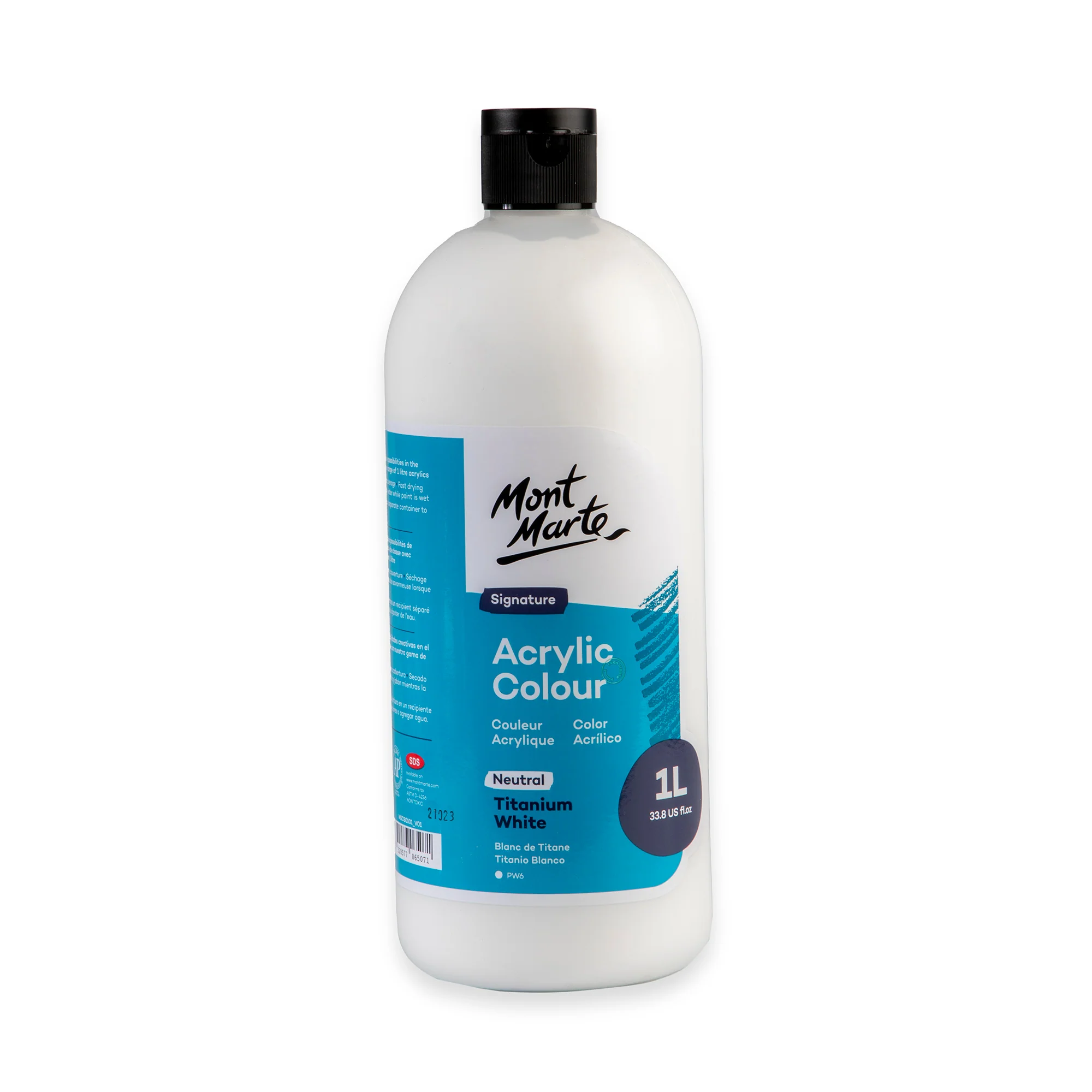 Acrylic Colour Signature 1L Squeeze Bottle - Titanium White