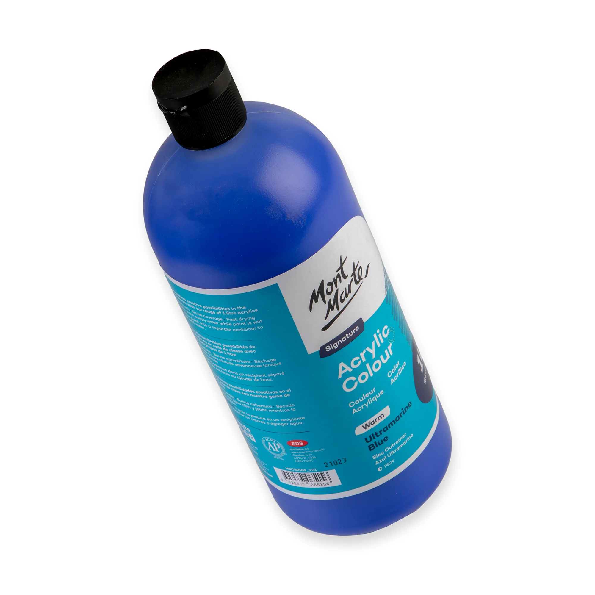 Acrylic Colour Signature 1L Squeeze Bottle - Ultramarine Blue - Image 3