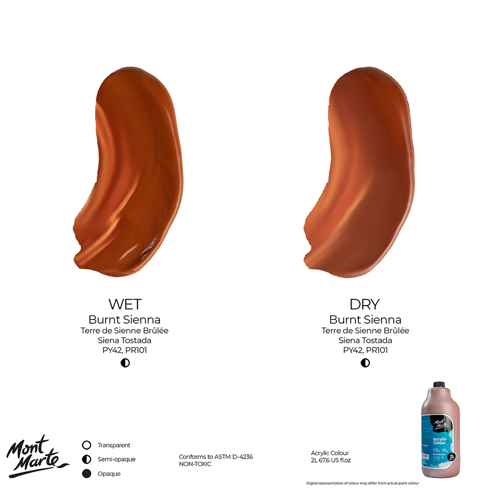 Acrylic Colour Paint Signature 2L Bottle with Pump – Burnt Sienna - Image 13