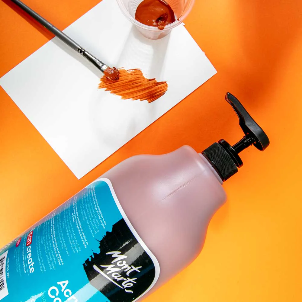 Acrylic Colour Paint Signature 2L Bottle with Pump – Burnt Sienna - Image 9