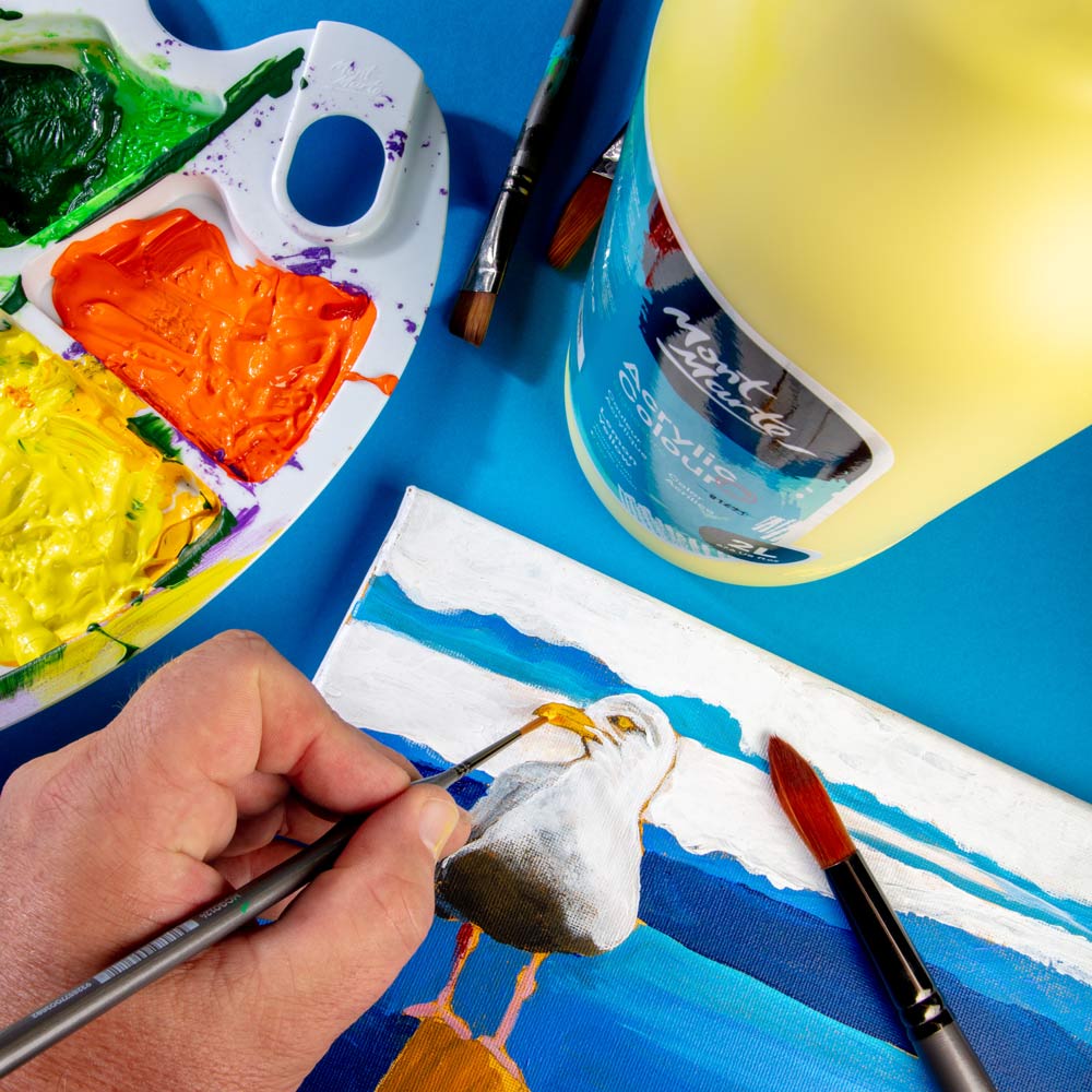 Acrylic Colour Paint Signature 2L Bottle with Pump – Lemon Yellow - Image 7