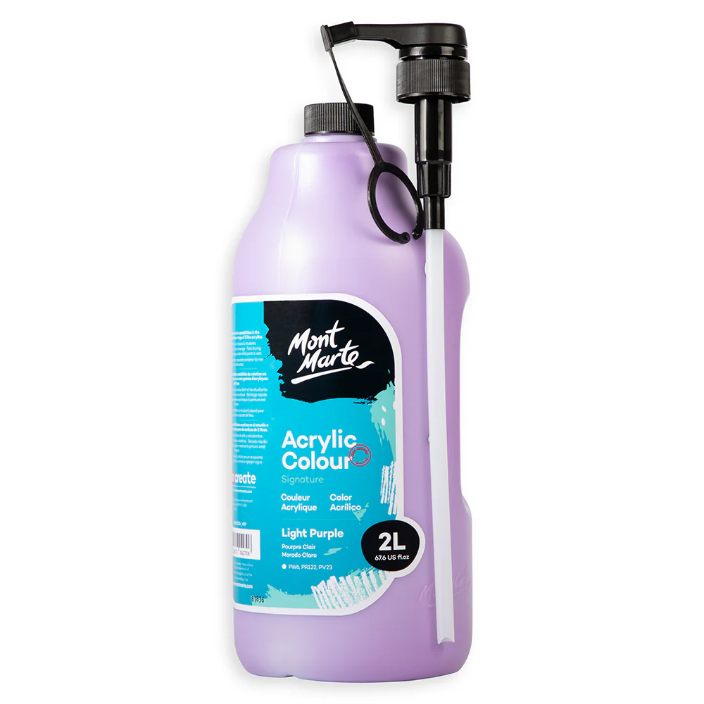 Acrylic Colour Paint Signature 2L Bottle with Pump – Light Purple