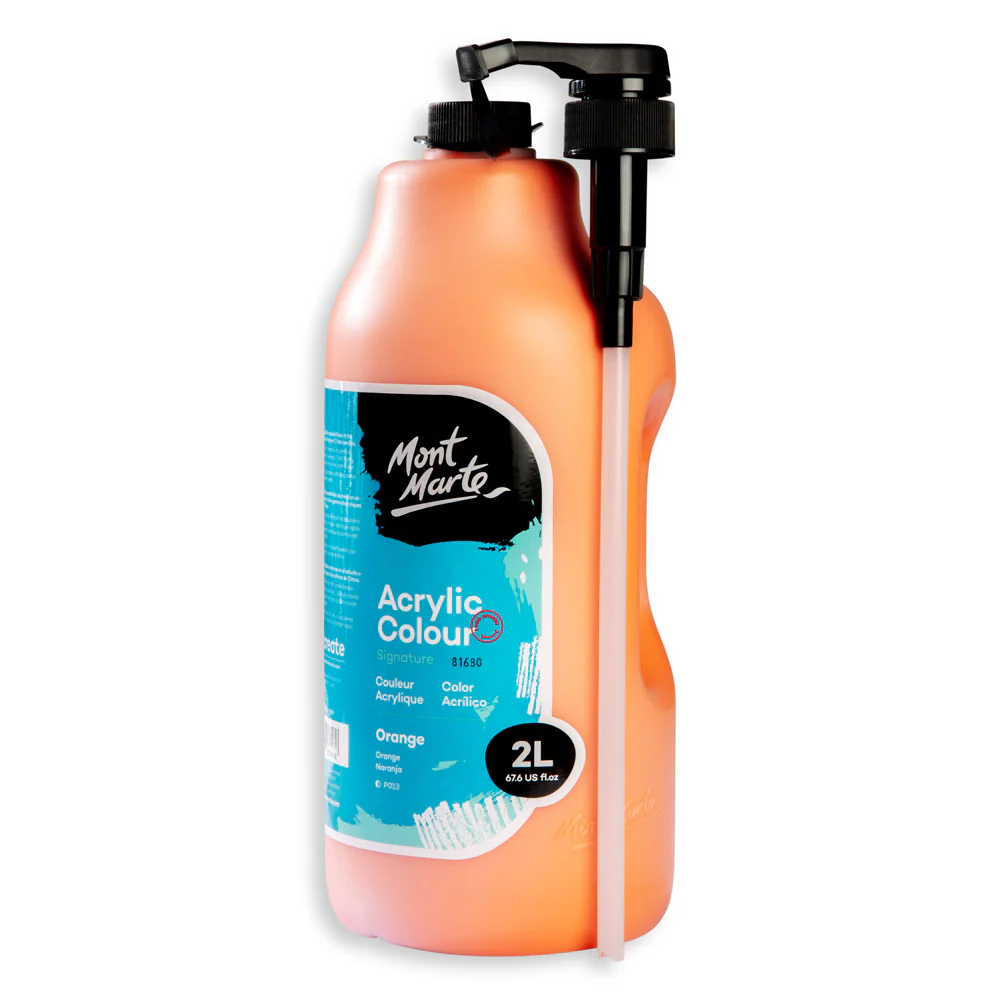 Acrylic Colour Paint Signature 2L Bottle with Pump – Orange
