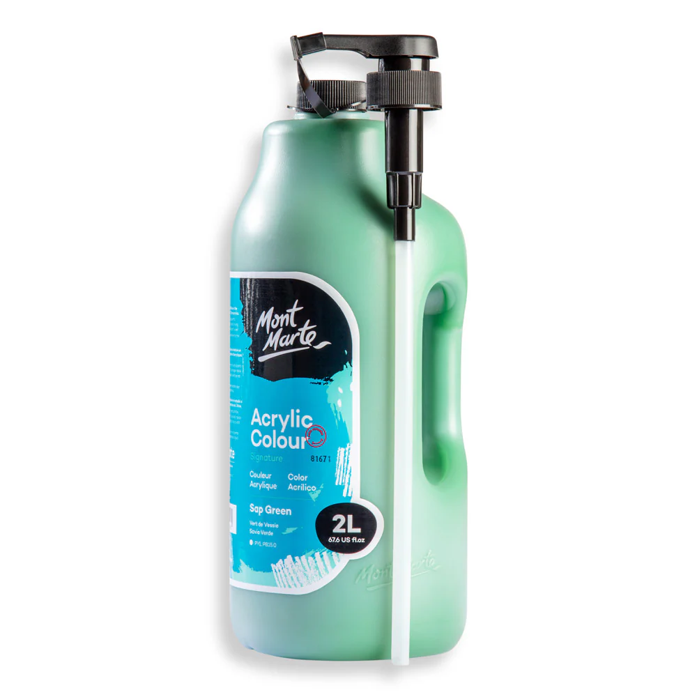 Acrylic Colour Paint Signature 2L Bottle with Pump – Sap Green