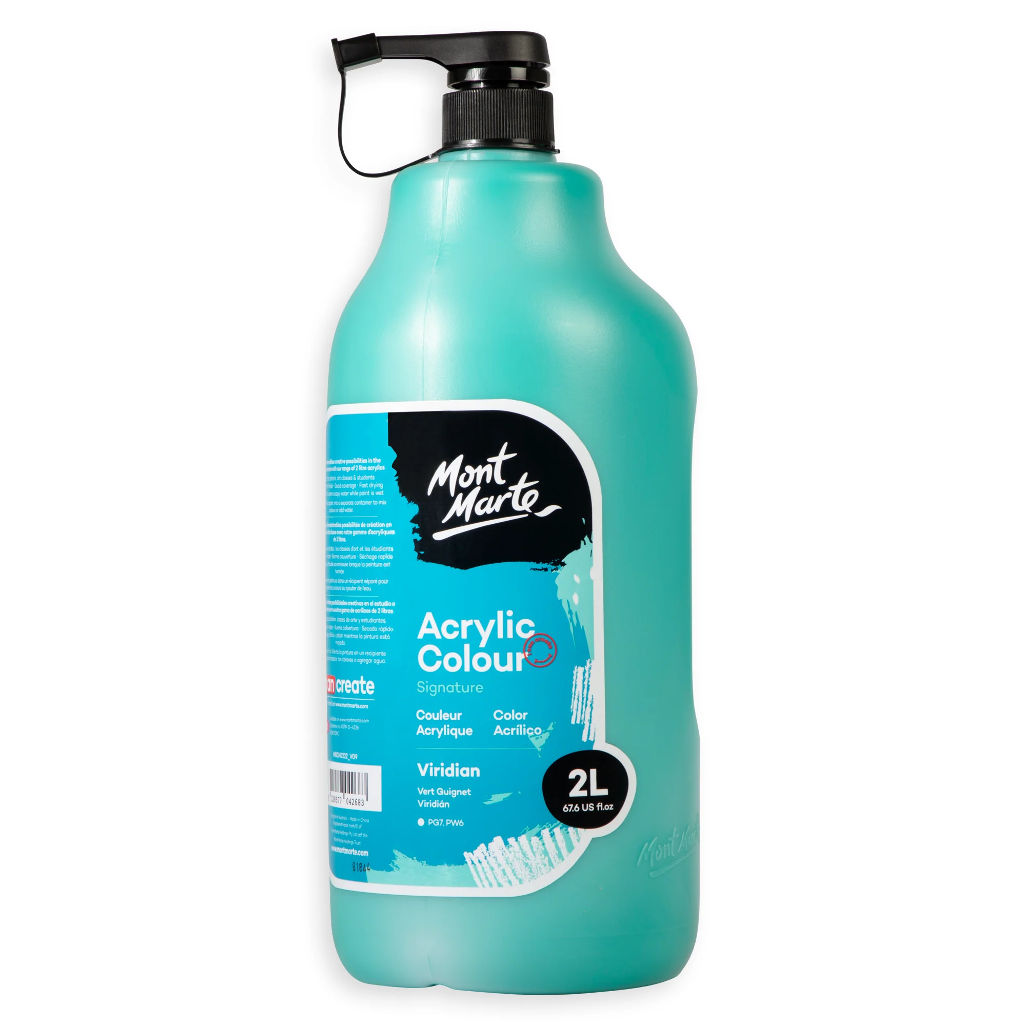 Acrylic Colour Paint Signature 2L Bottle with Pump – Viridian - Image 4