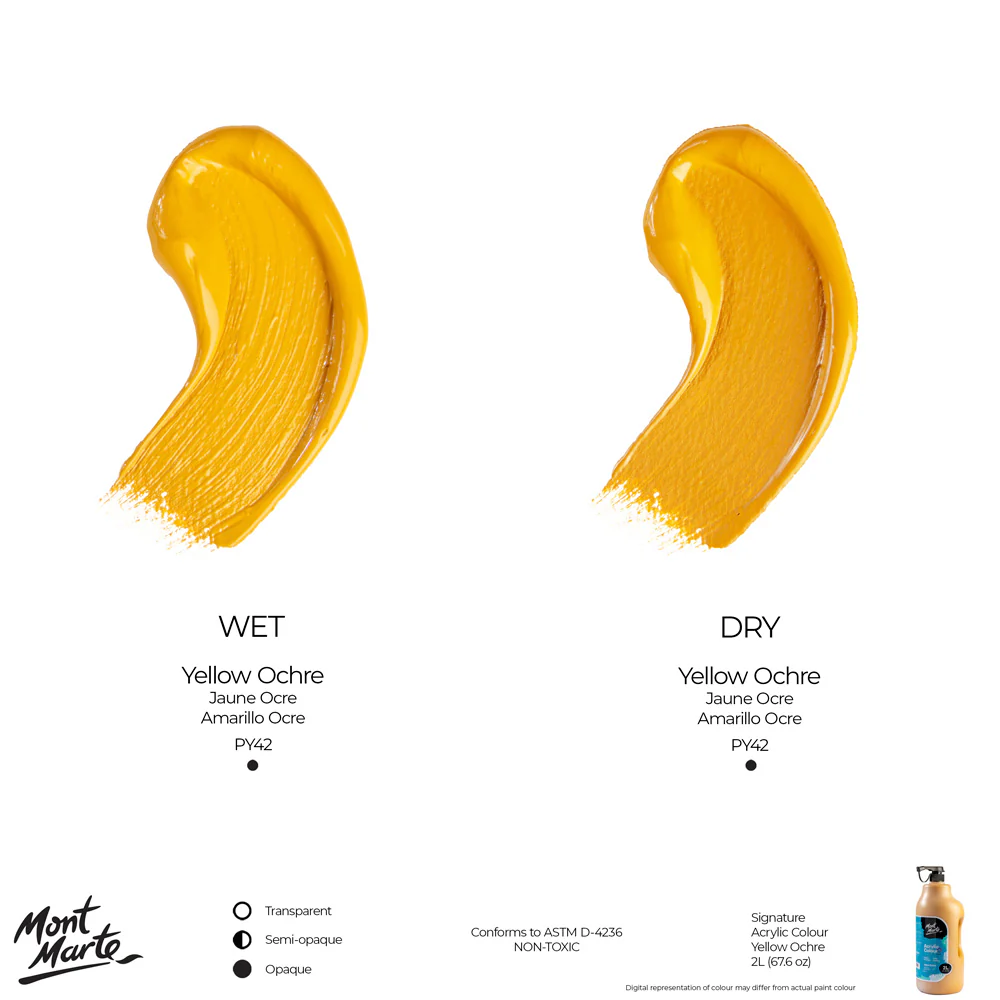 Acrylic Colour Paint Signature 2L Bottle with Pump – Yellow Ochre - Image 10