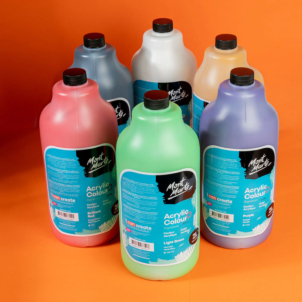 Acrylic Colour Paint Signature 2L Bottle with Pump – Yellow Ochre - Image 8