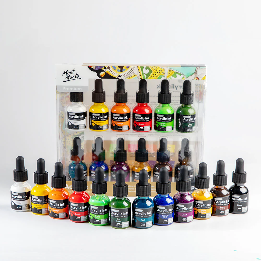 Acrylic Ink Premium 12pc x 20ml - Image 3