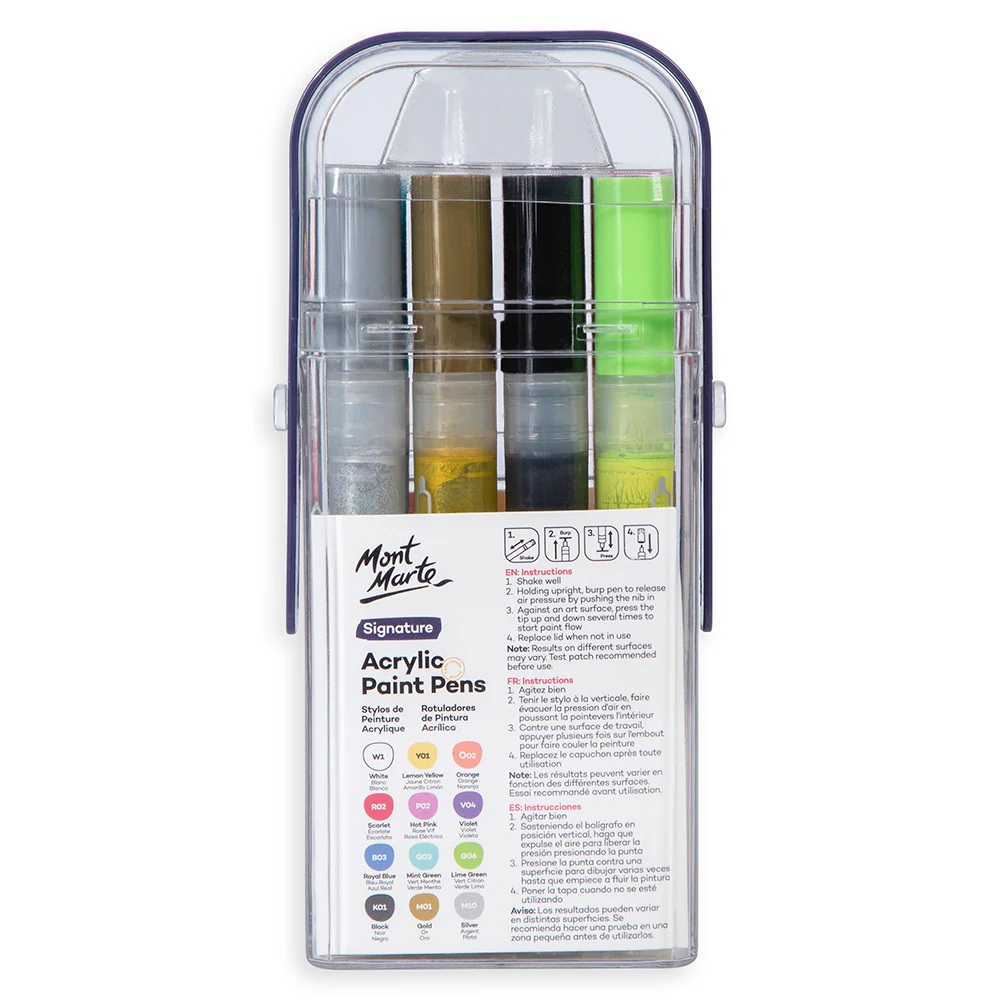 Acrylic Paint Pens in Case Broad Tip Signature 12pc - Image 2